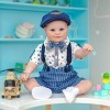 Poupées réalistes pour bébé garçon, poupée Nouveau-né réaliste de 61 cm avec vêtements, Chaussures et Chapeaux, la tête et Le