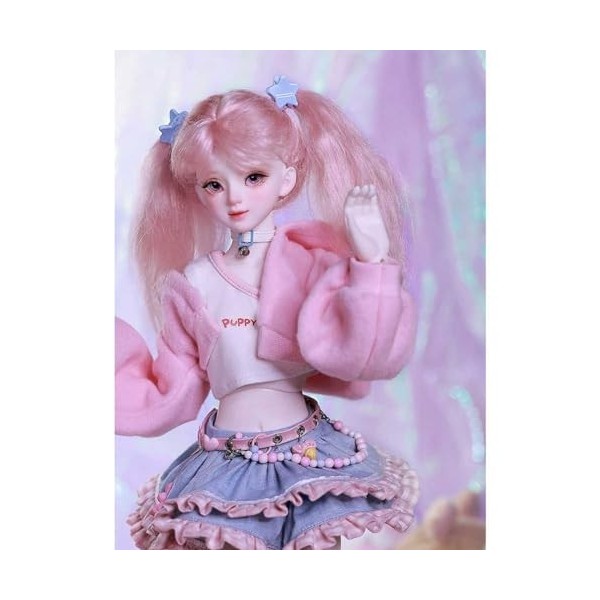 Fait Main BJD Doll 42cm Ball Jointed Doll 1/4 Mode Fille Poupée SD avec Full Set Vêtements Chaussures Perruque Maquiller Acce