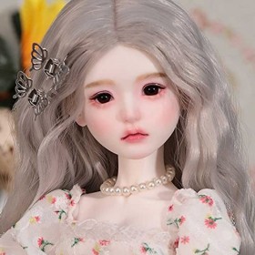 39.5cm Résine SD Poupées 15.5in Élégance BJD Doll 1/4 Ball Jointed Doll avec Jupe Fleurie + Perruque + Chaussures + Maquillag