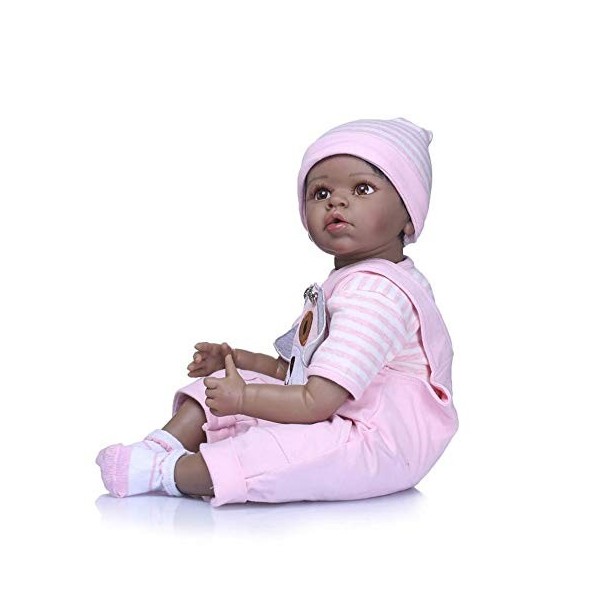 Poupée bébé réaliste pour Tout-Petit, poupées bébé Reborn 55 cm 22" Faites à la Main, bébés Reborn réalistes en Silicone Soup