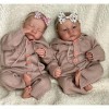 Poupées Reborn Twins Baby 45CM Poupées réalistes Qui ressemblent à de Vrais bébés Reborn en Silicone Poupées réalistes pour N