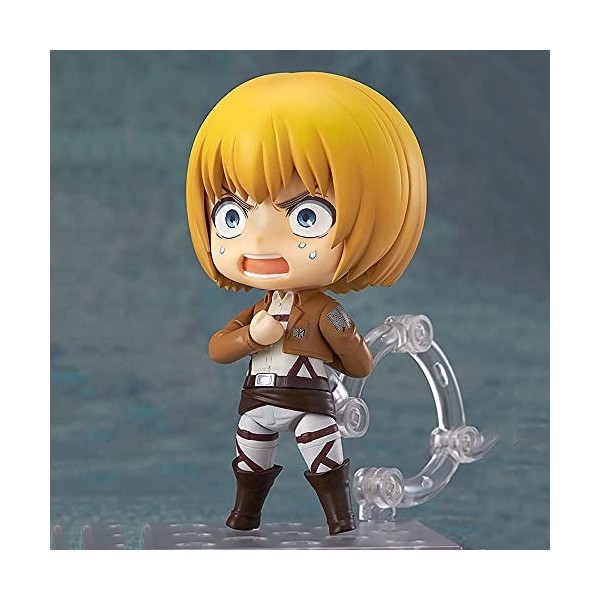 Poupée modèle Armin Arlert version Q, personnage du manga japonais "LAttaque des Titans", posture debout, mesure 3,9 pouces 