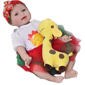 ADSE Réaliste Poupée Bébé Reborn 22 Pouces Mignon Poupée Fille Douce Réaliste Poupée Nouveau-Né