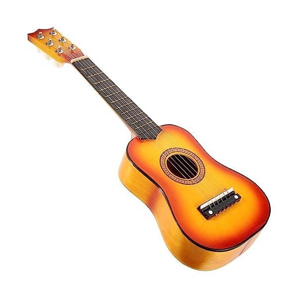 Guitare Classique enfant Instrument de Musique Enfant bois de petite taille  de 21 pouces pour enfants couleur soleil