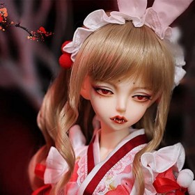 ZDLZDG 1/4 Fille BJD Poupée Résine Figures 41cm Ball Jointed Doll avec Plein Tenues Perruques Chaussures Maquiller, 100% Fait