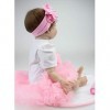 Reborn Baby Dolls 55CM Soft Real Touch Lifelike Bebe Doll Reborn Baby Fashion Doll Année Cadeau Cheveux enracinés à la Main S