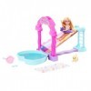 Barbie Coffret Toboggan Aquatique Arc-En-Ciel Avec Poupée Chelsea Et Son Chiot, Hauteur 20 Cm, Accessoires Inclus, Jouet Enfa