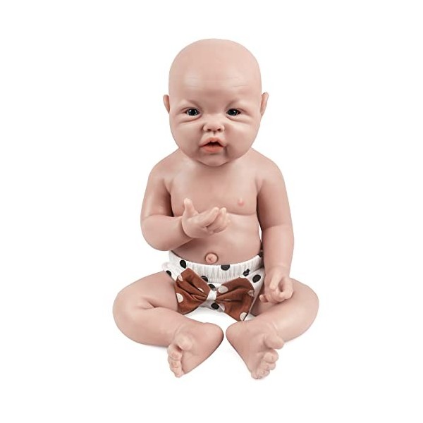 Vollence 58cm Poupée Bébé Silicone Corps Entier,Pas des Poupées en Vinyle,poupées de Nouveau-nés, Vraie poupée,bébé reborne S