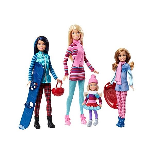 Mattel Poupée Barbie Pink Passeport - Barbie & Ses Soeurs à la Montagne