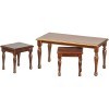 Melody Jane JBM Lot de 3 tables gigognes miniatures en noyer 1:12