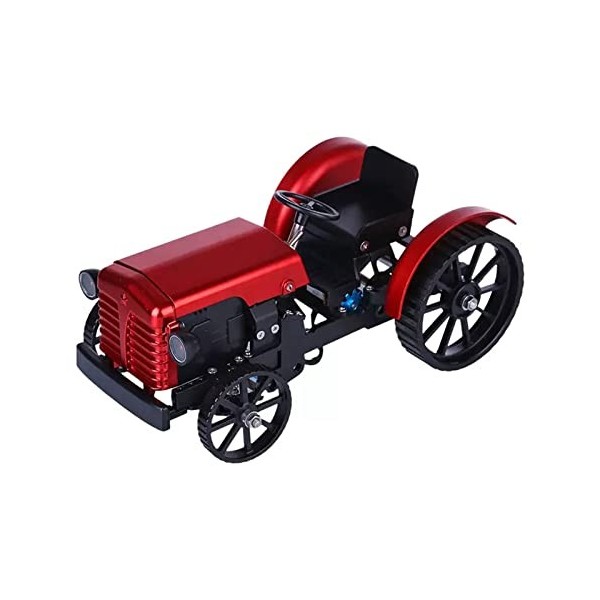 Kits De Modèles De Tracteur, Jouet Mécanique Dassemblage De Mini Tracteur Rouge en Métal Bricolage pour Adultes Et Enfants