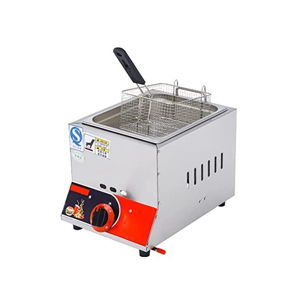 Fryer à gaz Professionnel, réservoir de friteries à gaz 6L / 12L Size : Single Cylinder 