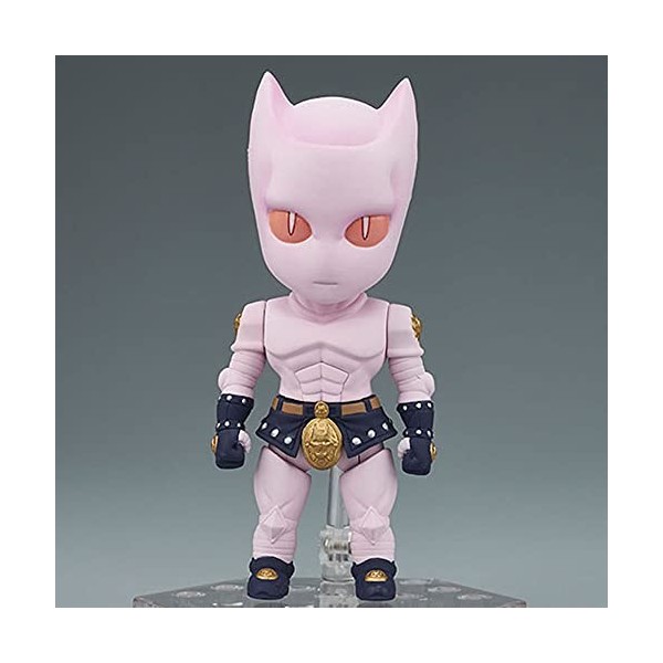 Poupée modèle KILLER QUEEN version Q, le personnage de "JOJOs Bizarre Adventure", en position debout, mesure 3,9 pouces de h