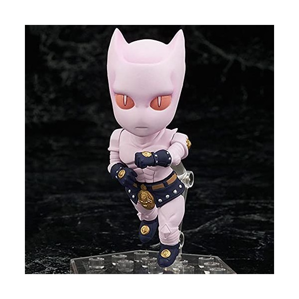 Poupée modèle KILLER QUEEN version Q, le personnage de "JOJOs Bizarre Adventure", en position debout, mesure 3,9 pouces de h