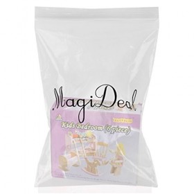 Ensemble de Mobiliers de Chambre des Enfants Miniature Jouet en Bois Meubles pour Maison de Poupée