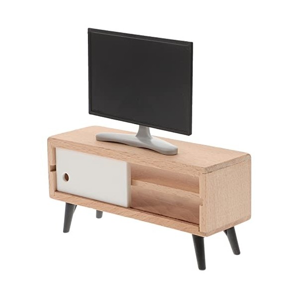 Zerodeko 1 Pc Meuble TV De Maison De Poupée Mini Vraie Télé pour Maison De Poupée Meubles De Maison De Poupée 1 12 Échelle Me