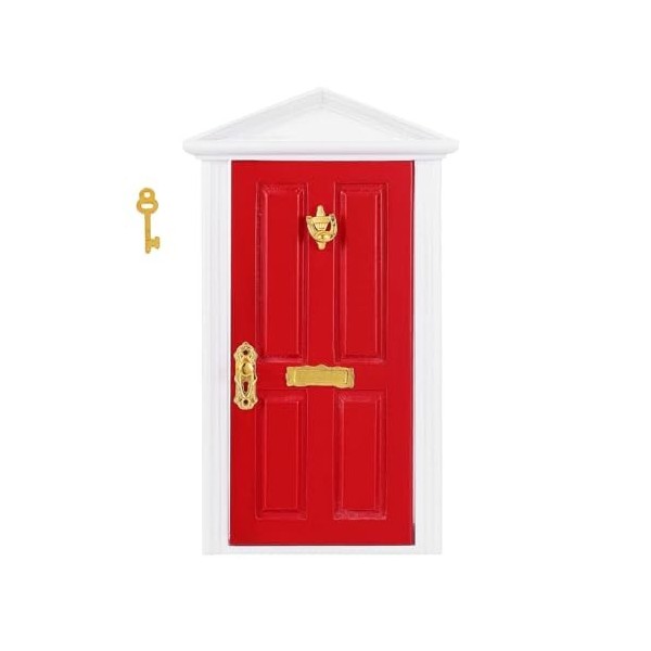 Porte Miniature en Bois,Porte pour Maison de Poupée,Porte Fée Miniature,Convient pour Décorer Les Maisons de Poupées et comme