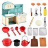 EKKONG Cuisine Miniature, Meuble Maison Poupee Accessoires Meubles de Maison de Poupée 23 Pièces Objet Miniature pour Mini Cu