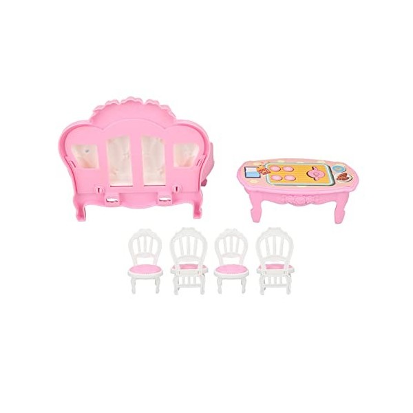 Meubles de Salon pour Maison de Poupée, échelle 1/16, canapé Miniature, Table Basse avec Chaises, Accessoires pour Maison de 