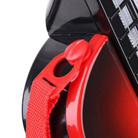 JAGENIE Guitare électrique à 4 cordes Instrument de musique Jouet éducatif pour enfants Rouge