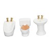 Meubles de Salle de Bain Miniatures en Porcelaine Réaliste, Ensemble de Salle de Bain Miniature, Baignoire, Lavabo, Toilettes