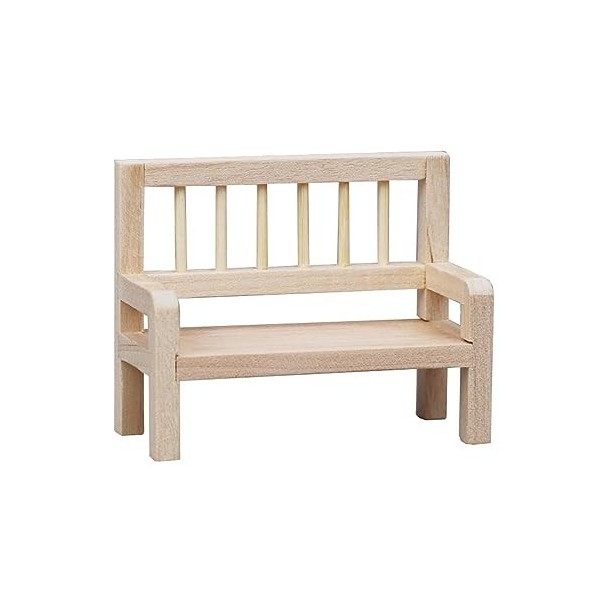 Sharplace Banc de Jardin pour Maison de Poupée, Meubles de Maison de Poupée, Accessoires de Décoration, échelle 1/12