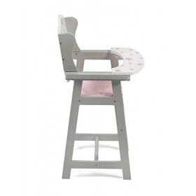 Chaise haute pour poupées - Gris - Motif étoiles - Pour poupées jusquà 46 cm