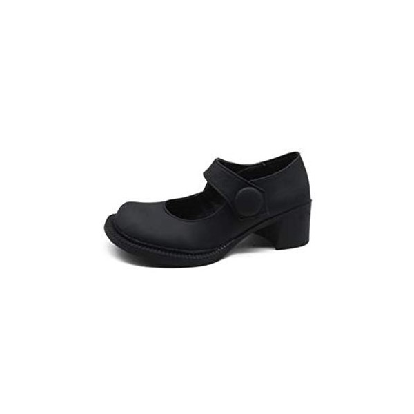 DQS Muffin Chaussures Femmes Style Japonais tête Ronde Petite Semelle Souple collège poupée Chaussures Simples Mode européenn