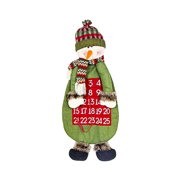 LfY246 Calendrier pour poupée de Noël Motif bonhomme de neige