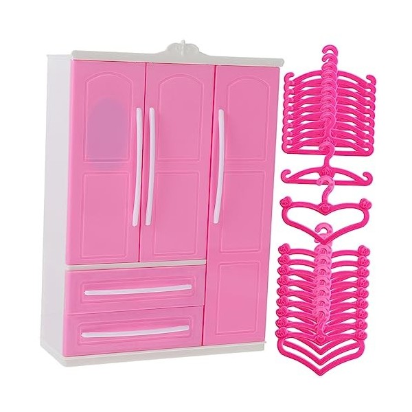 Toyvian 1 Ensemble Trois Côtés Armoire De Rangement Poupée Habiller Placard Habiller Armoire pour Petites Filles Mini Meubles