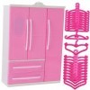 Toyvian 1 Ensemble Trois Côtés Armoire De Rangement Poupée Habiller Placard Habiller Armoire pour Petites Filles Mini Meubles