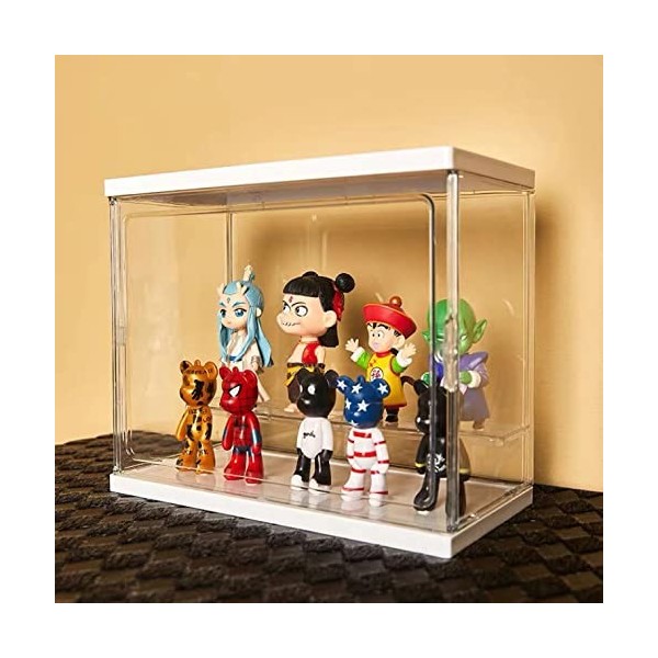 Siyecioa Vitrine pour Collection, Boîte de Présentation en Acrylique Transparent à 2 Niveaux pour Figurines Pop, Funko Pop, M