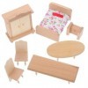 ibasenice 1 Ensemble Mini Table Et Chaises Mini Meubles Mini Jouets pour Enfants Table Et Chaises Enfant Kidcraft Playset Meu