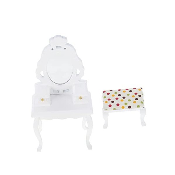 Totority 1 Ensemble Mini Commode Table en Bois Miniature 18 Meubles De Poupée Jouets pour Enfants Poupées Maison Accessoires 