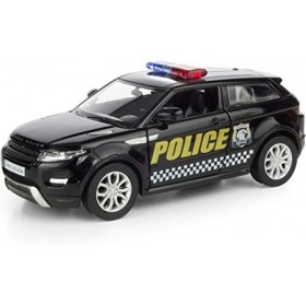 Leomark Poste de Police en Bois + Voiture de Police Le Commissariat de Police Le Poste de Commandement Miniatures Garage Park