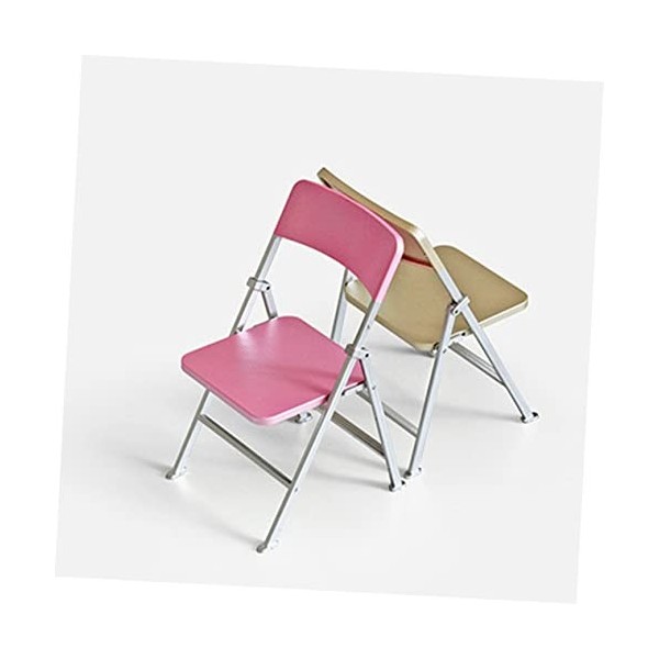 ifundom 2 Pièces Maison De Poupée Chaise Pliante Pliante Mini Chaise Poupées Chaise Miniature pour LArtisanat Décoration da