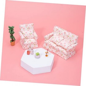 ibasenice 2 Pcs Maison De Poupée Canapé Maison De Poupée Canapé Simple Canapé Petits Meubles Jouet 1/12 Échelle Accessoires M