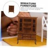 Vaguelly Casier De Maison De Poupée Étagère Miniature Vitrine Modèle Poupée Garde-Robe Petit Cabinet Jouet Bricolage Maison D