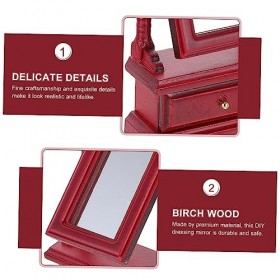 Toyvian 3 Pièces Miroir De Montage De Maison De Poupée Meubles De Maison De Poupée Mini Meubles Jouet Miroir De Maison De Pou