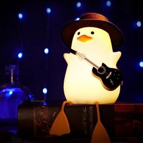Anywin Veilleuse en forme de canard mignon canard guitare 