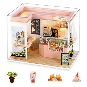 Cuteefun Maquette Maison Miniature pour Adulte à Construire, DIY Maison de  Poupée Miniature Bois en Kit avec Meubles Musique