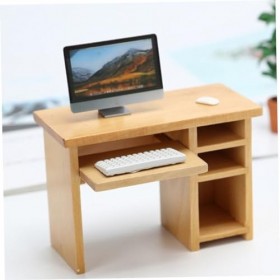 ibasenice 2 Ensembles Bureau Dordinateur De Maison De Poupée Bureau Dordinateur De Maison De Poupée Table Dordinateur pour M