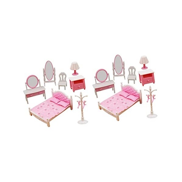 ibasenice 2 Ensembles Commode Modèle Mini Maison Meubles Modèle Bois Maison De Poupée Meubles Maison De Poupée DIY Kit Maison