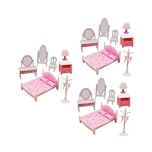 ibasenice 2 Ensembles Commode Modèle Mini Maison Meubles Modèle Bois Maison De Poupée Meubles Maison De Poupée DIY Kit Maison