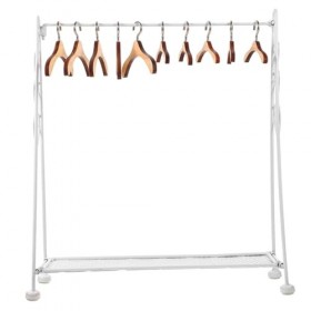 ERINGOGO 1 Ensemble Poupée Vêtements Cintre Miniature Tissu Rack Maison De Poupée Meubles en Bois Poupée Vêtements Cintre Cha