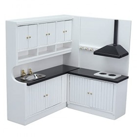 Cryfokt Cuisine de Maison de Poupée, Fabrication Soignée, Cuisine Miniature, Design de Mode, Apparence Mignonne, Modèle Minia