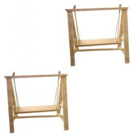 Totority 2 Pièces Décoration De Maison Bureau en Bois Décorations pour La Maison Meubles De Poupée Ornement DIY