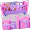 Vaguelly 1Pc Poupée Lit À Bascule Meubles pour Enfants Simulation Jouet Bébé Berceau Jouets Enfants Jouets Éducatifs Maison D