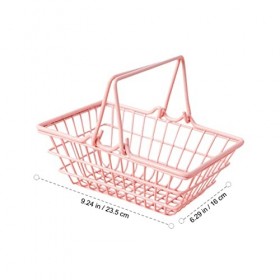 BESTonZON 2 Pièces Panier Mini Caddie Pour Enfants Chariots De Bébé Chariot De Supermarché Miniature Caddie En Métal Meubles 