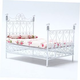 Totority Enfants Portique Meubles Miniatures Meubles De Maison De Poupée en Métal Mini Lit Jouet Meubles pour Enfants Miniatu